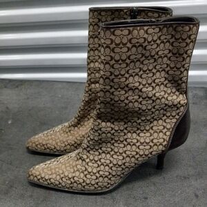 Coach Jeri Mini Logo Boots Size 10